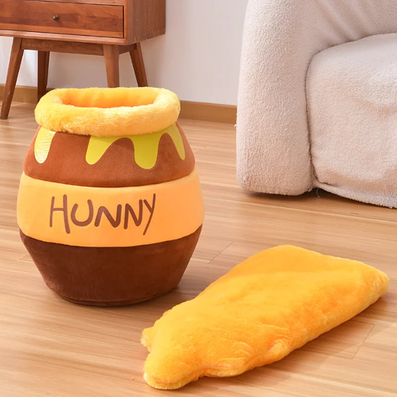 New Honey Jar Cat Nest Semi-Enclosed Autumn and Winter Warm Puppy Nest Soft, Comfortable and Breathable Pet Supplies