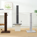 Made4Pets Plain Freestanding Sisal Scratching Post for Indoor Cats, 19.25" L X 19.25" W X 41.73" H, Sturdy Base, Replaceable Spring Toy, Space-Saving Compact Build, Supports Healthy Nails, Vertical Scratcher