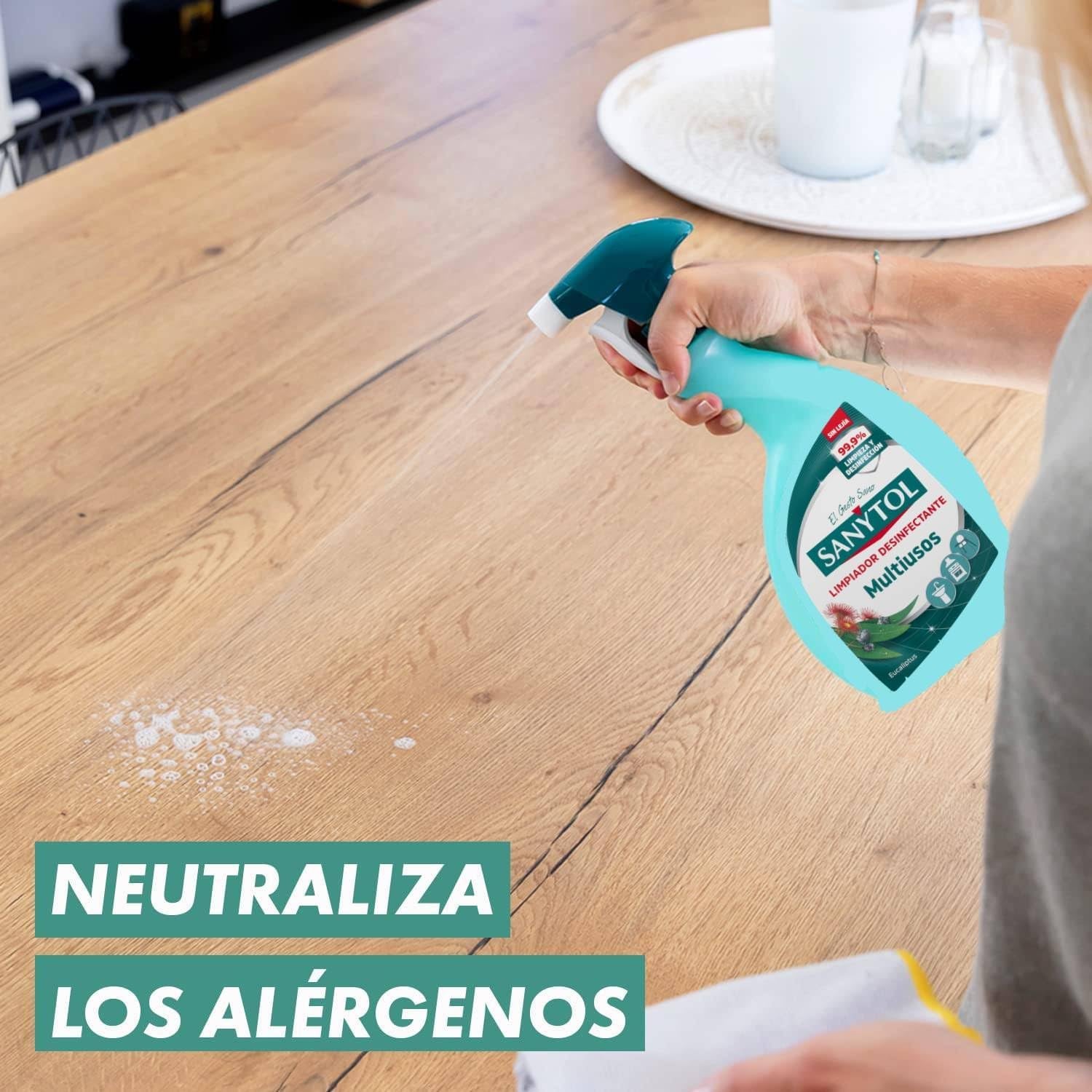 Sanytol - Limpiador Desinfectante Multiusos Eucalipto Pack 4 X 750 Ml