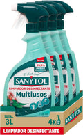 Sanytol - Limpiador Desinfectante Multiusos Eucalipto Pack 4 X 750 Ml