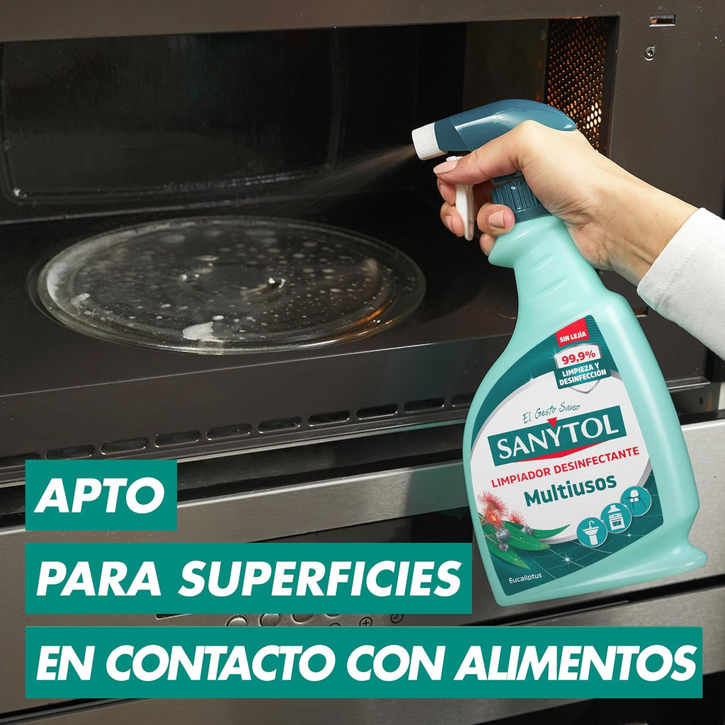 Sanytol - Limpiador Desinfectante Multiusos Eucalipto Pack 4 X 750 Ml