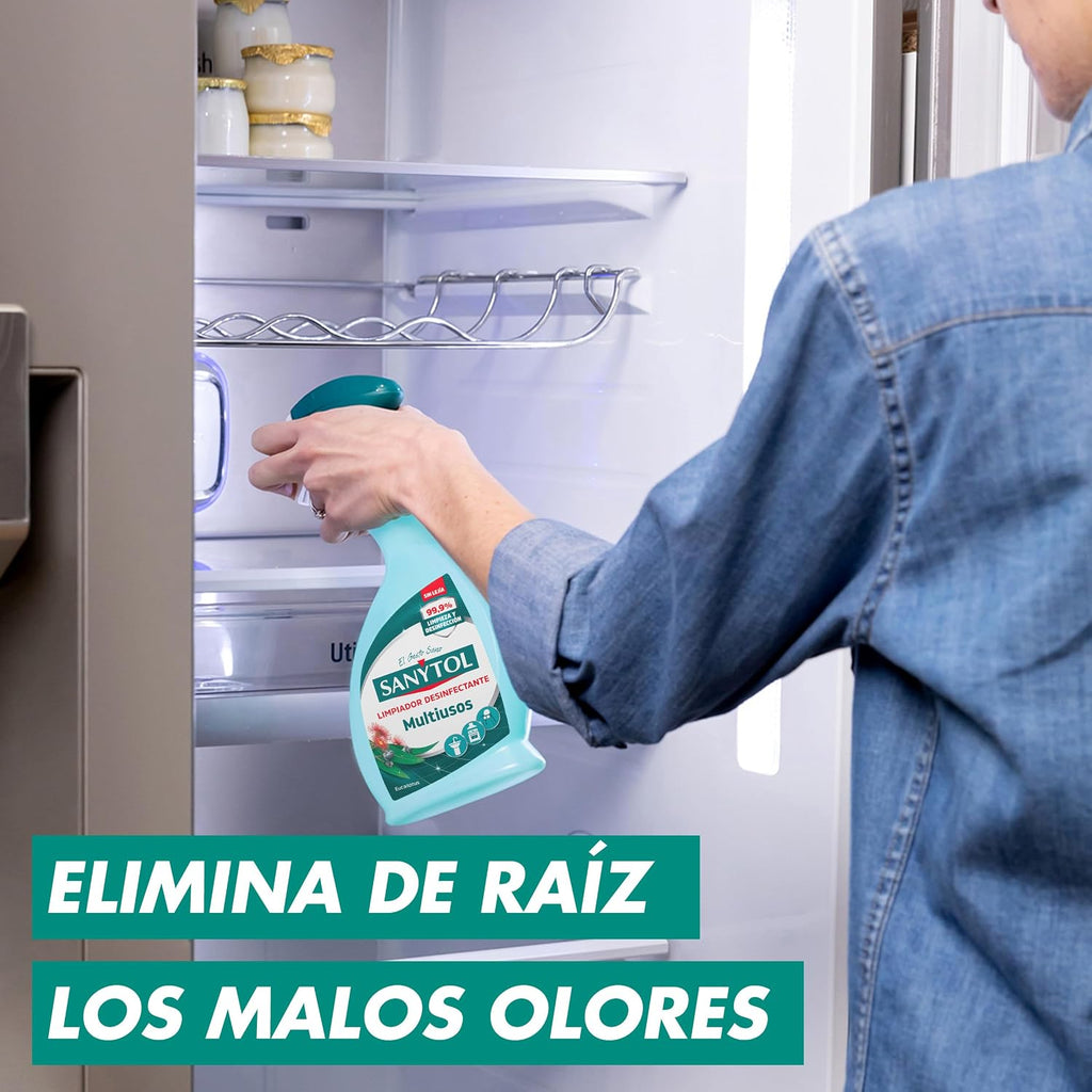 Sanytol - Limpiador Desinfectante Multiusos Eucalipto Pack 4 X 750 Ml